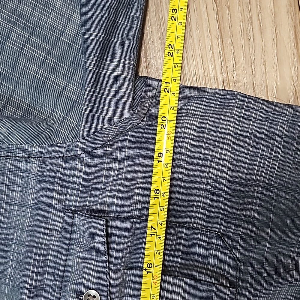 Alfani Regular Fit Long Sleeve Button Up Blue Shirt Men's Medium - Picture 11 of 13